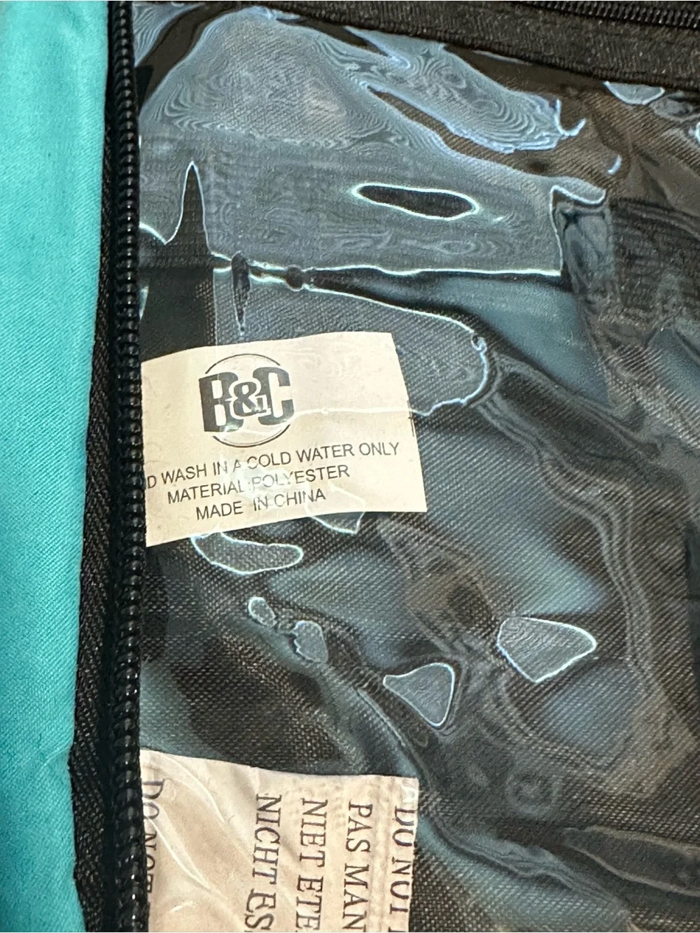 Bang & Carsen New Large Quilted Hanging Turquoise Travel Case